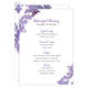 Purple Watercolor Damask Menu Cards Image 1 of 4